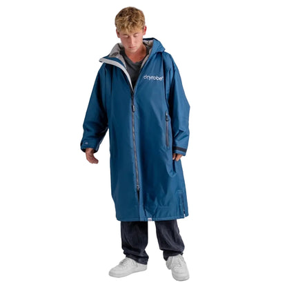 Dryrobe Advance Long Sleeve Changing Robe - Deep Sea Blue / Sand Camo