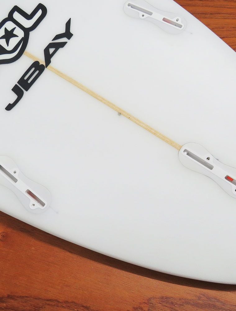 Rebel Mini Mal Surfboard - Clear - fins