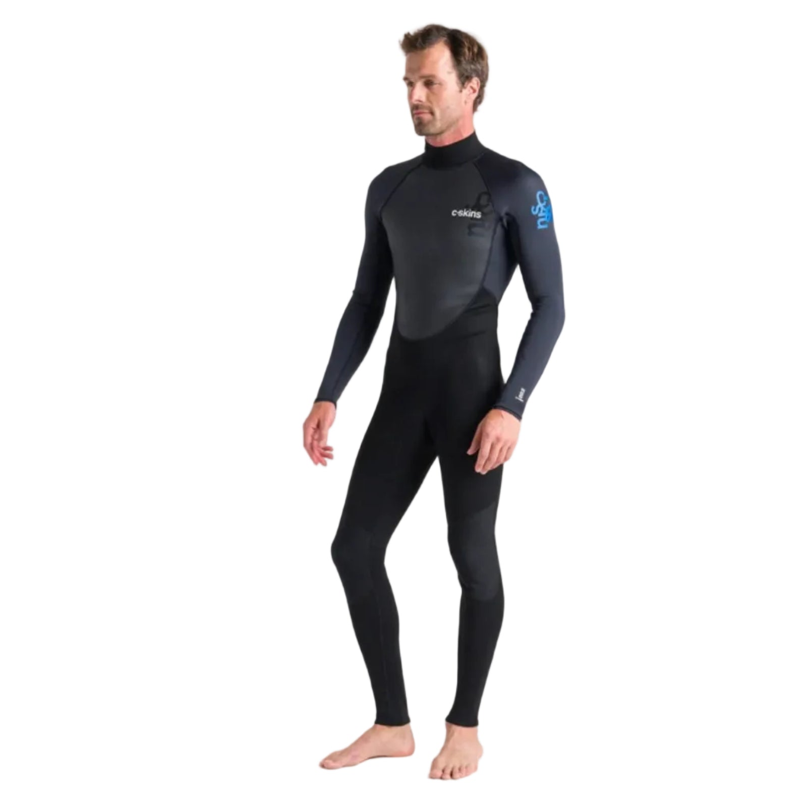 C-Skins Element 3/2mm Men's Summer Wetsuit 2026 - Black/Anthracite/Cyan