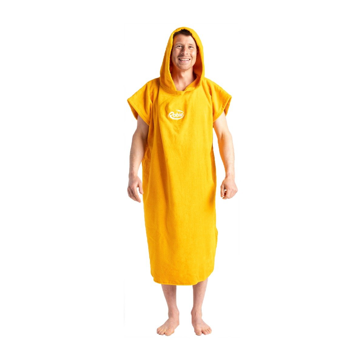 Robie Robes Original Short Sleeve Changing Towel in Saffron - Full View
