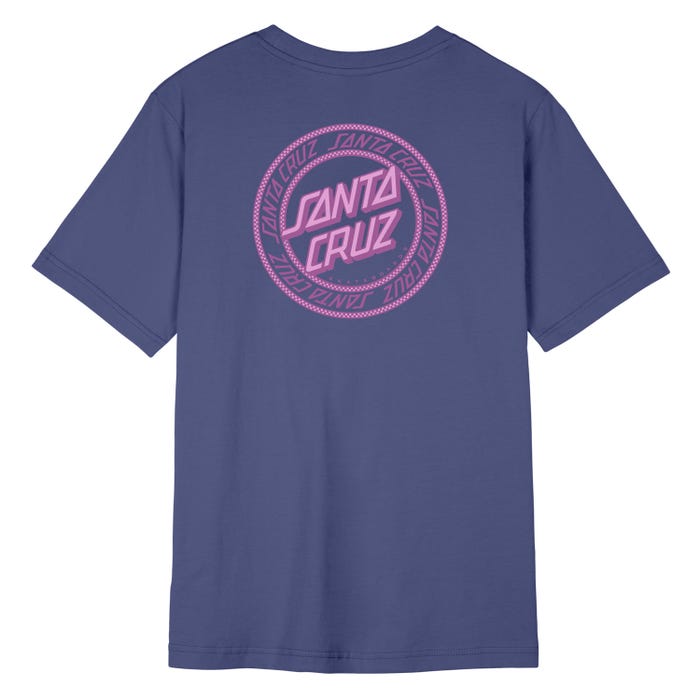 Santa Cruz Womens Check Outline Ringed Dot T-Shirt - Future Dusk