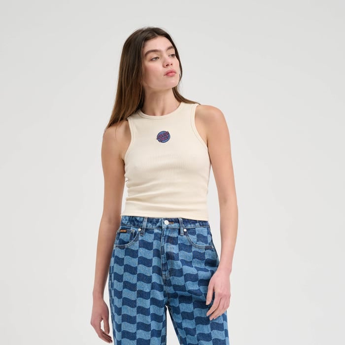 Santa Cruz Other Dot Emb Women's T-Shirt - Butter