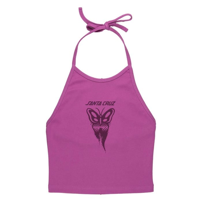 Santa Cruz Asp Butterfly Womens Front Halter Top - Hyper Violet