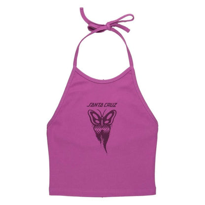 Santa Cruz Asp Butterfly Womens Front Halter Top - Hyper Violet