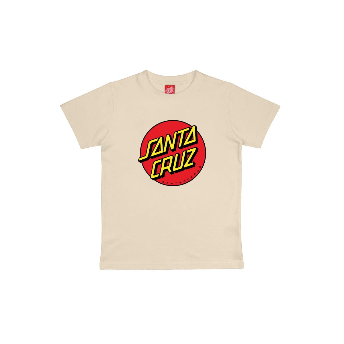 Santa Cruz Youth Classic Dot T-Shirt - Chalk
