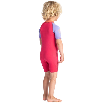 C-Skins C-KID Girls Baby Shortie Wetsuit 2025 - Coral/Lilac