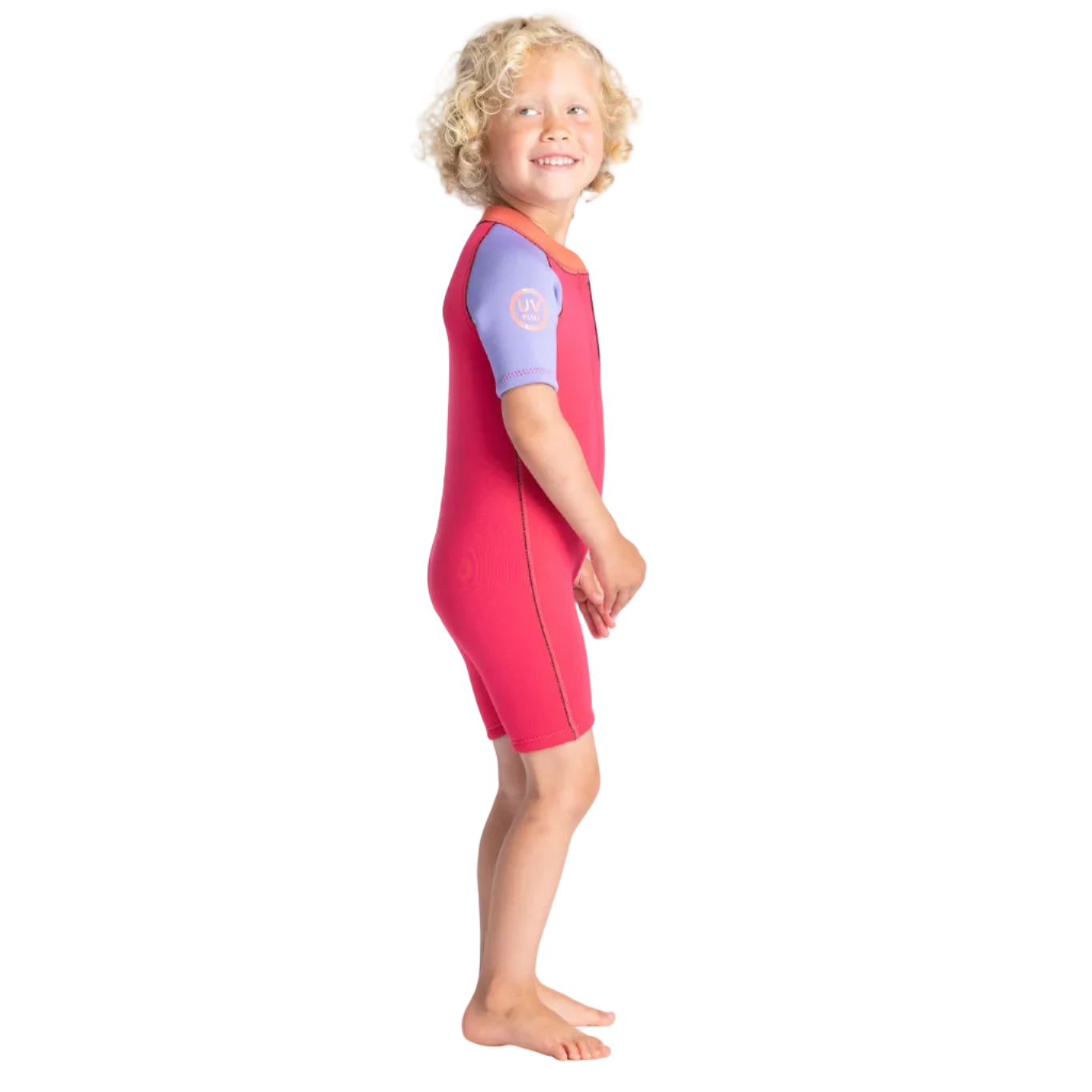 C-Skins C-KID Girls Baby Shortie Wetsuit 2025 - Coral/Lilac