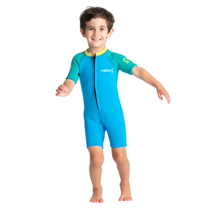 C Skins C-Kids Toddler Shorty Wetsuit - Cyan / Green