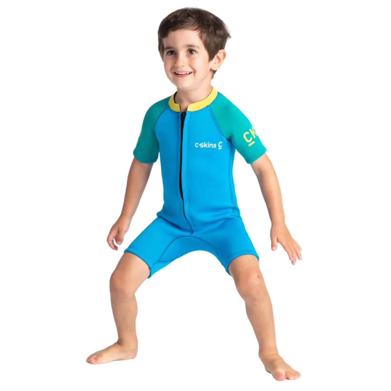 C Skins C-Kids Toddler Shorty Wetsuit - Cyan / Green