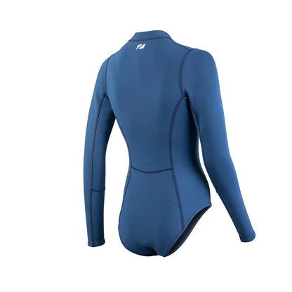 ZONE3 Women's Yulex Long Sleeve 1.5mm Front Zip Swimsuit - Navy