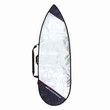 Ocean and Earth Barry Basic Shortboard Cover - Silver/Red - Full View