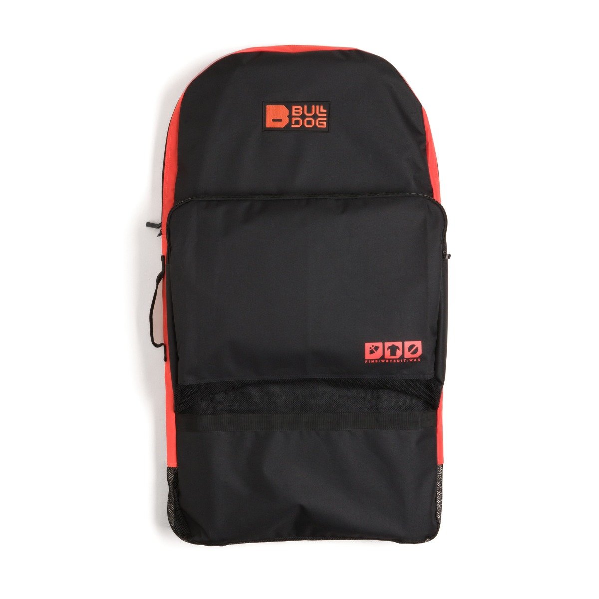 Bulldog Bodyboard Bag - Black/Orange - Full View