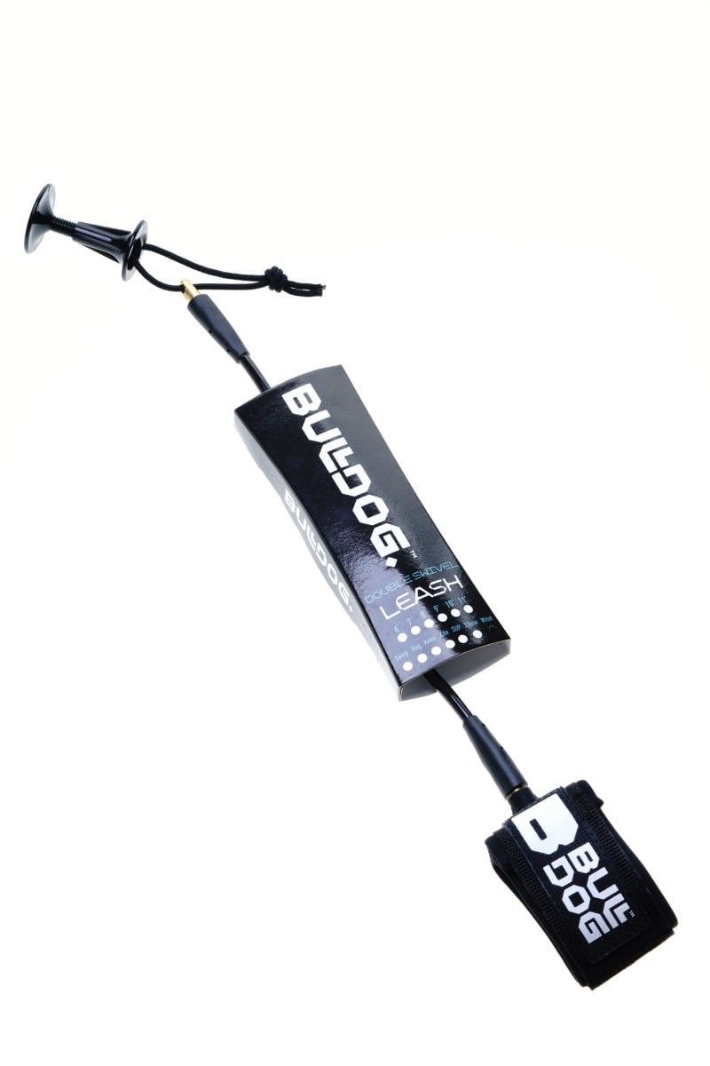 Bulldog Bodyboard Elbow Coil Leash - White