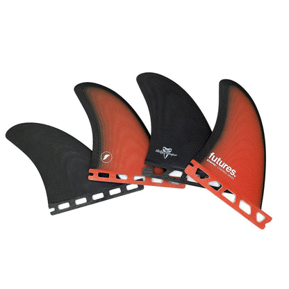 Futures Billy Kemper Quad Fins - Red/Black