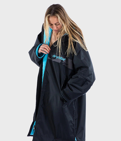 Dryrobe Advance Long Sleeve Remix Adult Changing Robe - Black/Blue/Camo