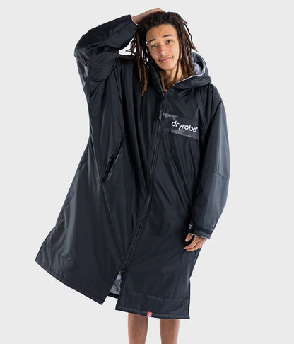 Dryrobe Advance Long Sleeve Remix Adult Changing Robe - Black/Grey/Camo