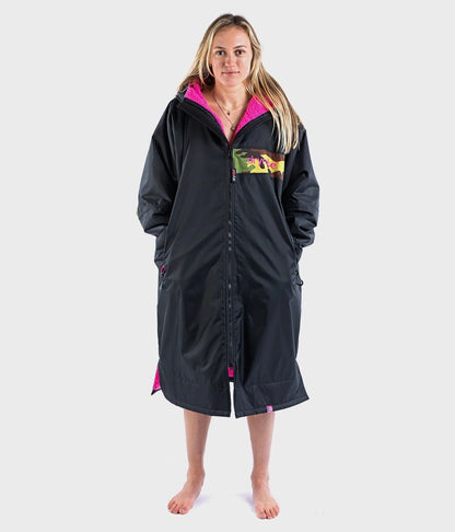 Dryrobe Advance Long Sleeve Remix Adult Changing Robe in Black/Pink/Camo