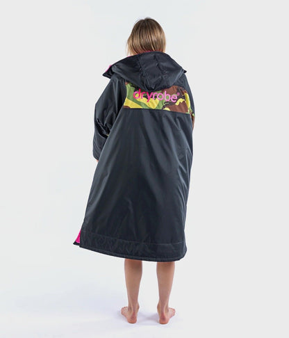 Dryrobe Advance Long Sleeve Remix Adult Changing Robe - Black/Pink/Camo