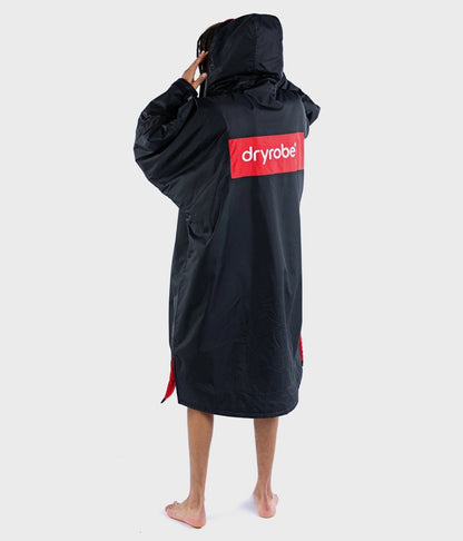 Dryrobe Advance Long Sleeve Remix Adult Changing Robe - Black/Red