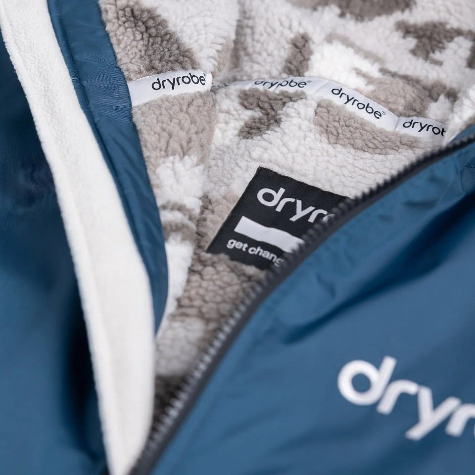 Dryrobe Advance Long Sleeve Changing Robe - Deep Sea Blue / Sand Camo