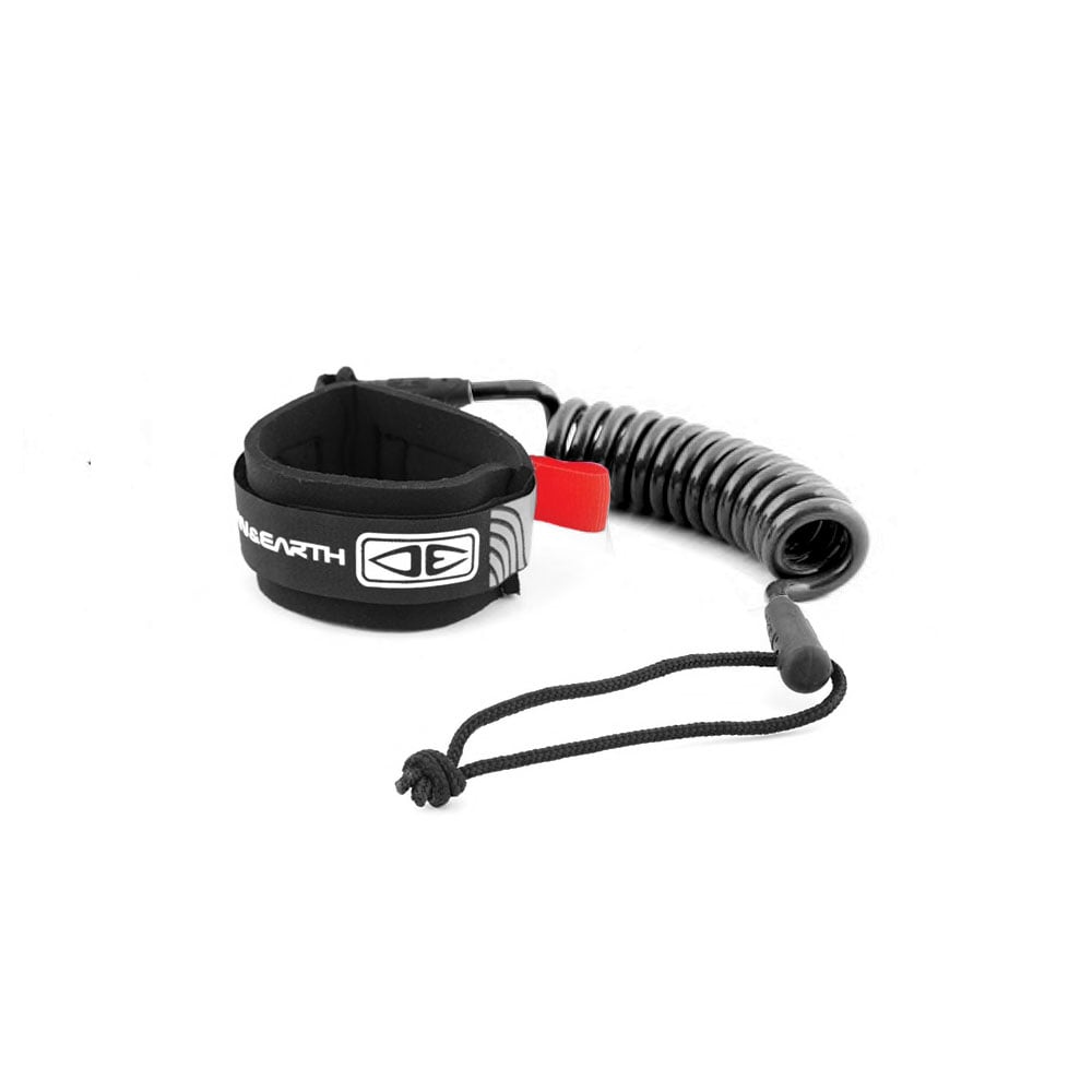 Ocean & Earth Bodyboard Basic Wrist Coiled Cord Leash - Black