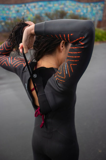 Orca Vitalis Thermal Women's Openwater Wetsuit 2026 - Black/Orange