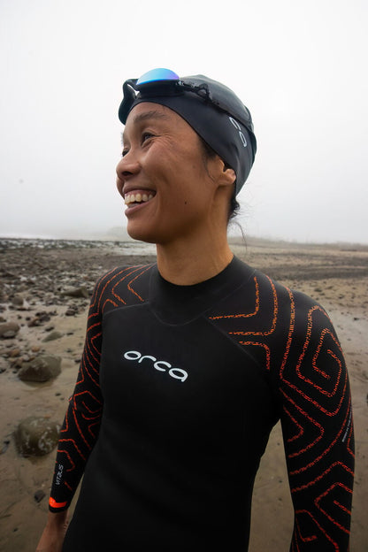 Orca Vitalis Thermal Women's Openwater Wetsuit 2026 - Black/Orange
