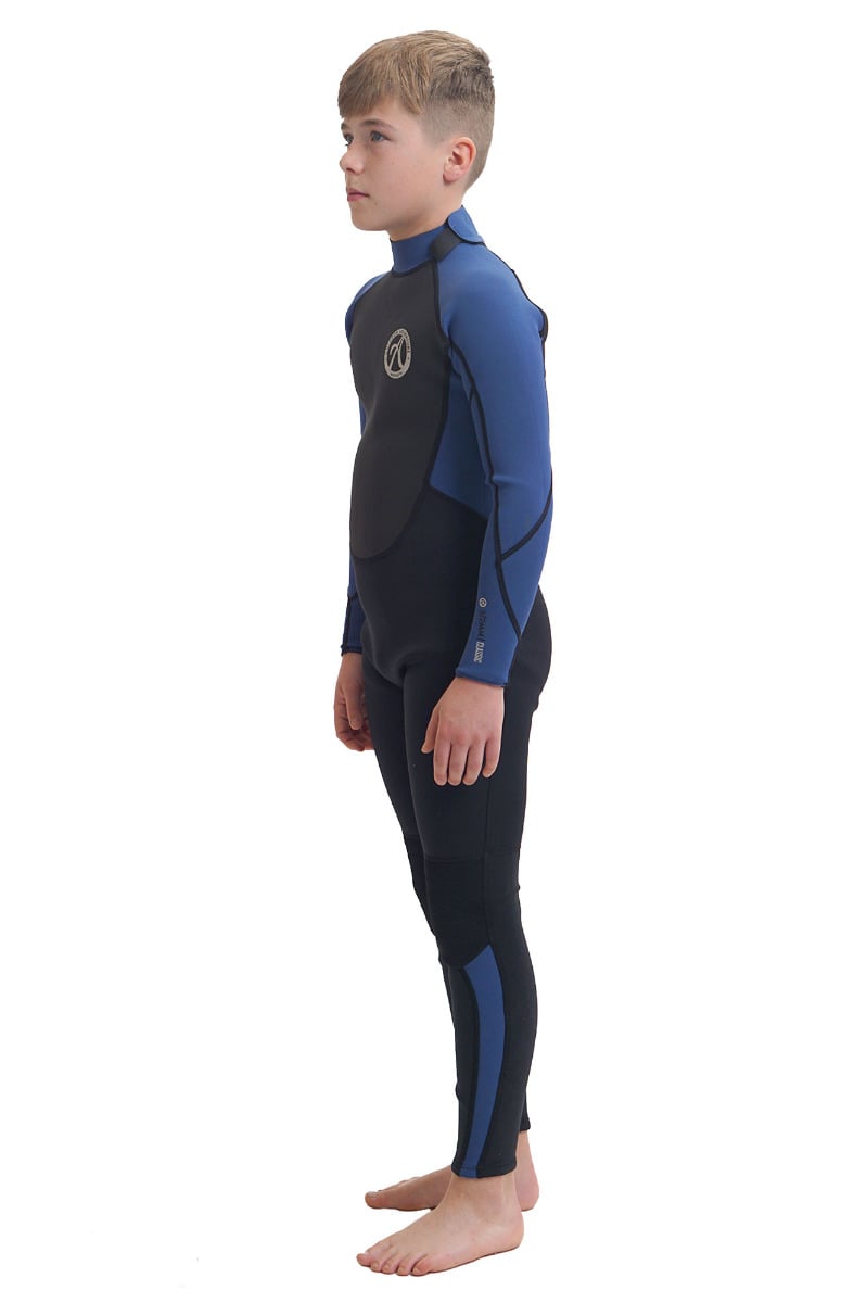 OA Classic 3/2mm Boys Back Zip Wetsuit - Black/Blue