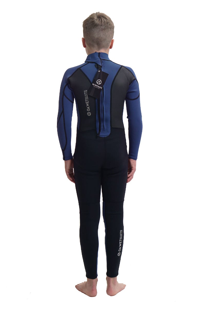 OA Classic 3/2mm Boys Back Zip Wetsuit - Black/Blue