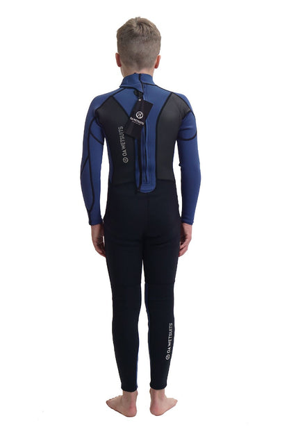 OA Classic 3/2mm Boys Back Zip Wetsuit - Black/Blue
