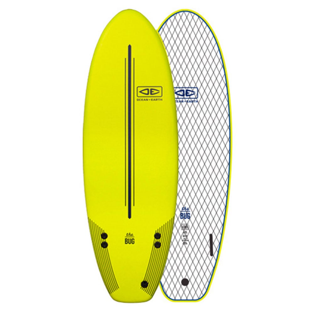 Ocean & Earth Bug 5ft 2 Foam Surfboard - Lime
