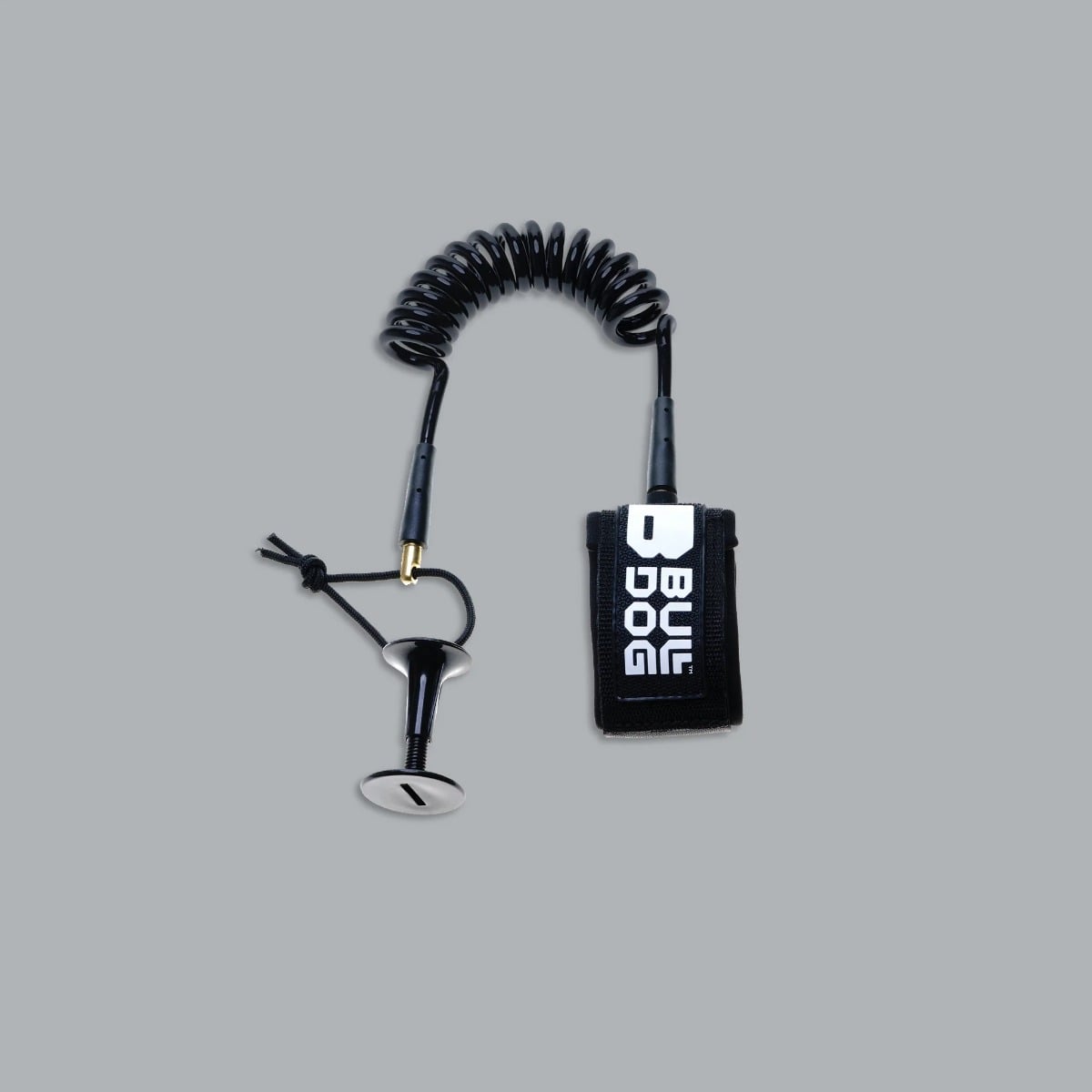 Bulldog Session Bicep Coil Bodyboard Leash - Black/White