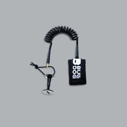 Bulldog Session Bicep Coil Bodyboard Leash - Black/White