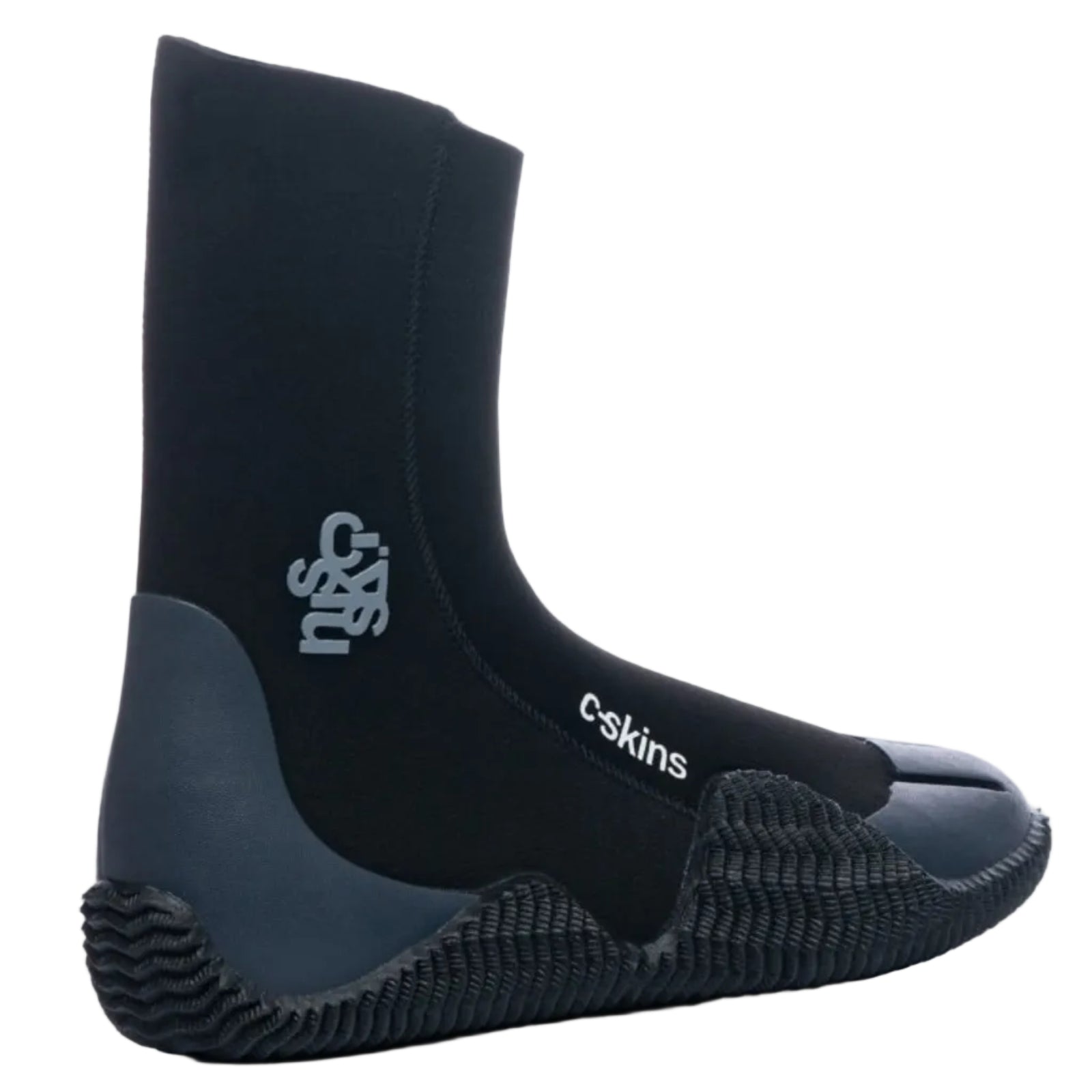 C-Skins Legend 5mm Zipped Round Toe Wetsuit Boots - Black/Charcoal