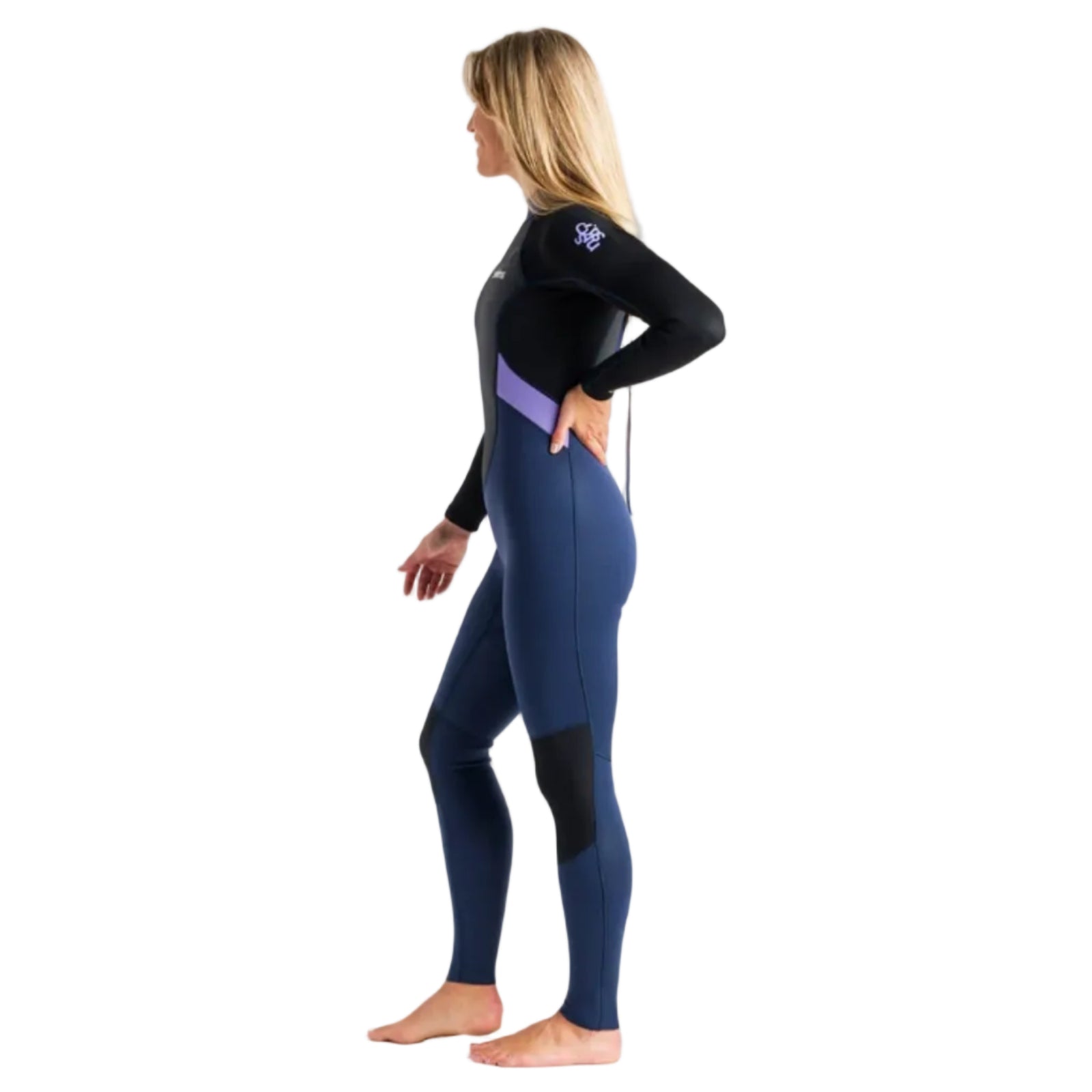 C-Skins Element Back Zip 3/2mm Women's Wetsuit - Blue/Lilac/Black