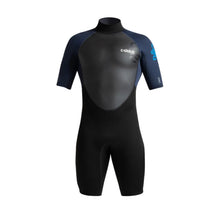 C Skins Element 3mm Mens Shortie Wetsuit - Black/Slate/Cyan - Front