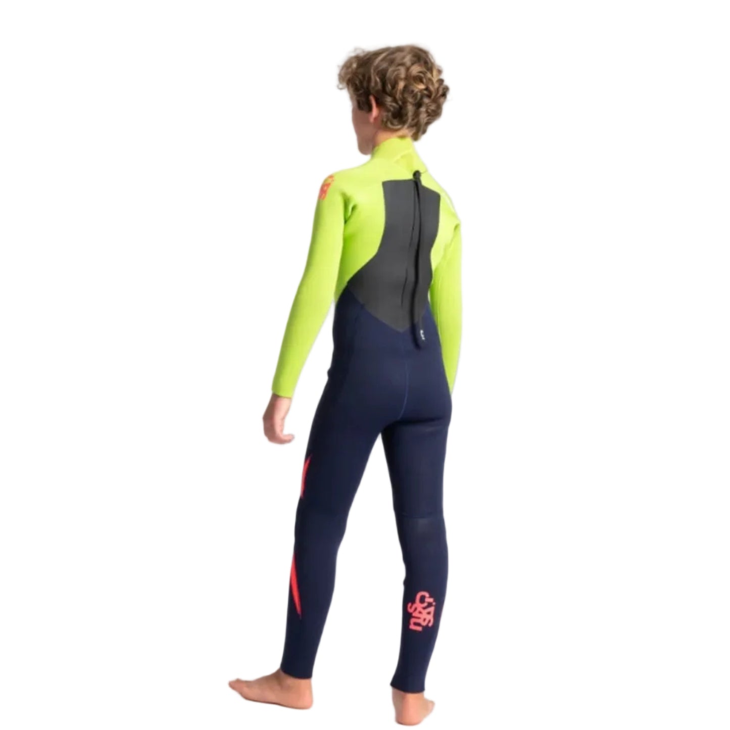 C Skins Legend 4/3mm GBS Kids Wetsuit - Slate Navy / Lime