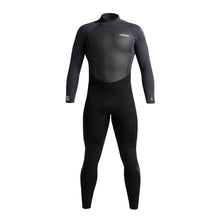 C Skins Legend 4/3mm Mens Back Zip Wetsuit - Anthracite/Black/Ultra Cyan - Front