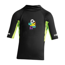 C Skins Rash X Junior Short Sleeve Vest - Slate/Lime - Front