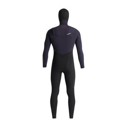 C-Skins NuWave ReWired 6/5mm Men's Chest Zip Hooded Wetsuit 2025 - Black/Black X/ Rust