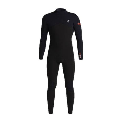 C-Skins NuWave Session 3/2mm Mens GBS Back Zip Wetsuit in Black / Warm Red