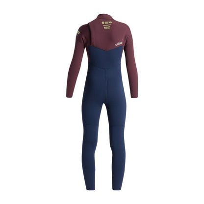 C-Skins NuWave Session 5/4mm Junior Boys Chest Zip Wetsuit 2025 - Bluestone/Rust X/Cool Green