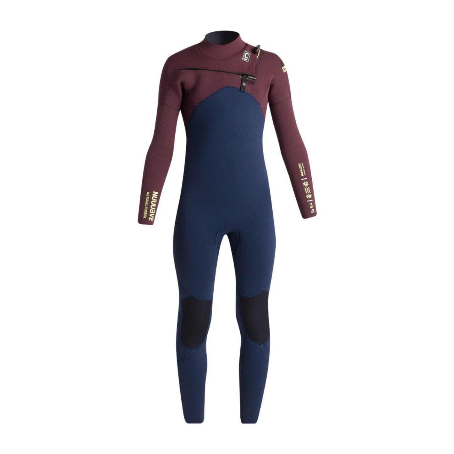 C-Skins NuWave Session 5/4mm Junior Boys Chest Zip Wetsuit - Bluestone/Rust X/Cool Green