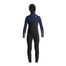 C-Skins NuWave Session 5/4mm Junior GBS Hooded Winter Wetsuit in Black / Bluestone X / Cool Green