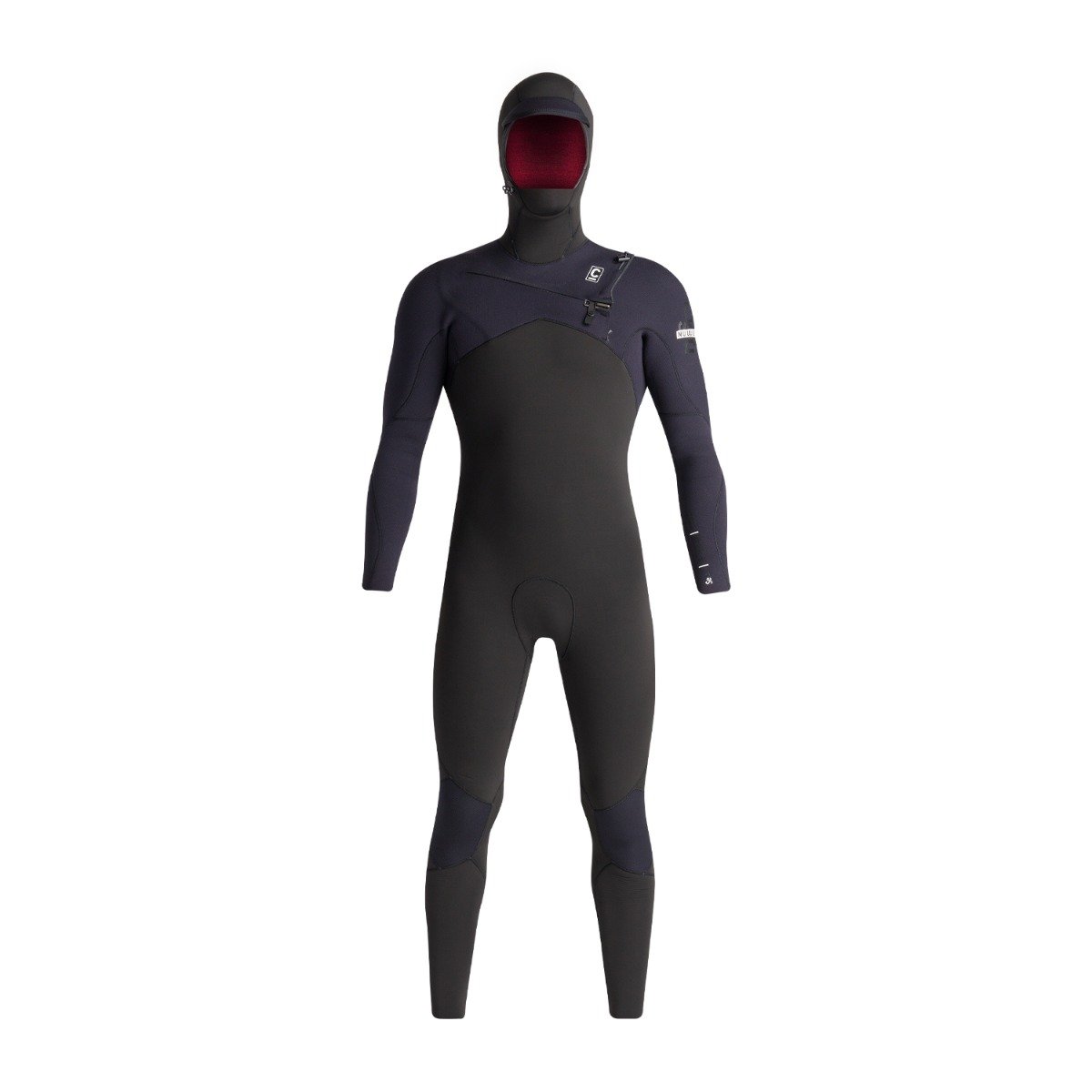 C-Skins NuWave Session 5/4/3mm Mens Hooded Wetsuit - Black / White