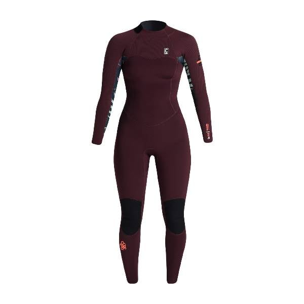 C-Skins NuWave Solace 3/2mm Womens GBS Back Zip Wetsuit in Rust