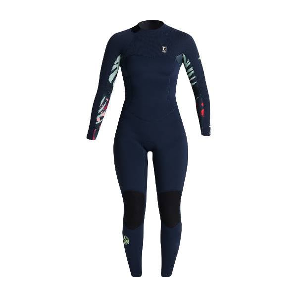 C-Skins NuWave Solace 4/3mm Womens GBS Back Zip Wetsuit in Bluestone / Bluestone X