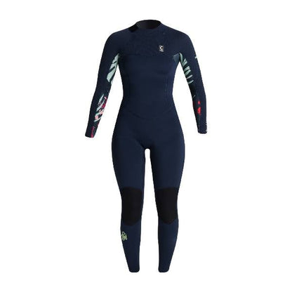C-Skins NuWave Solace 4/3mm Womens GBS Back Zip Wetsuit in Bluestone / Bluestone X