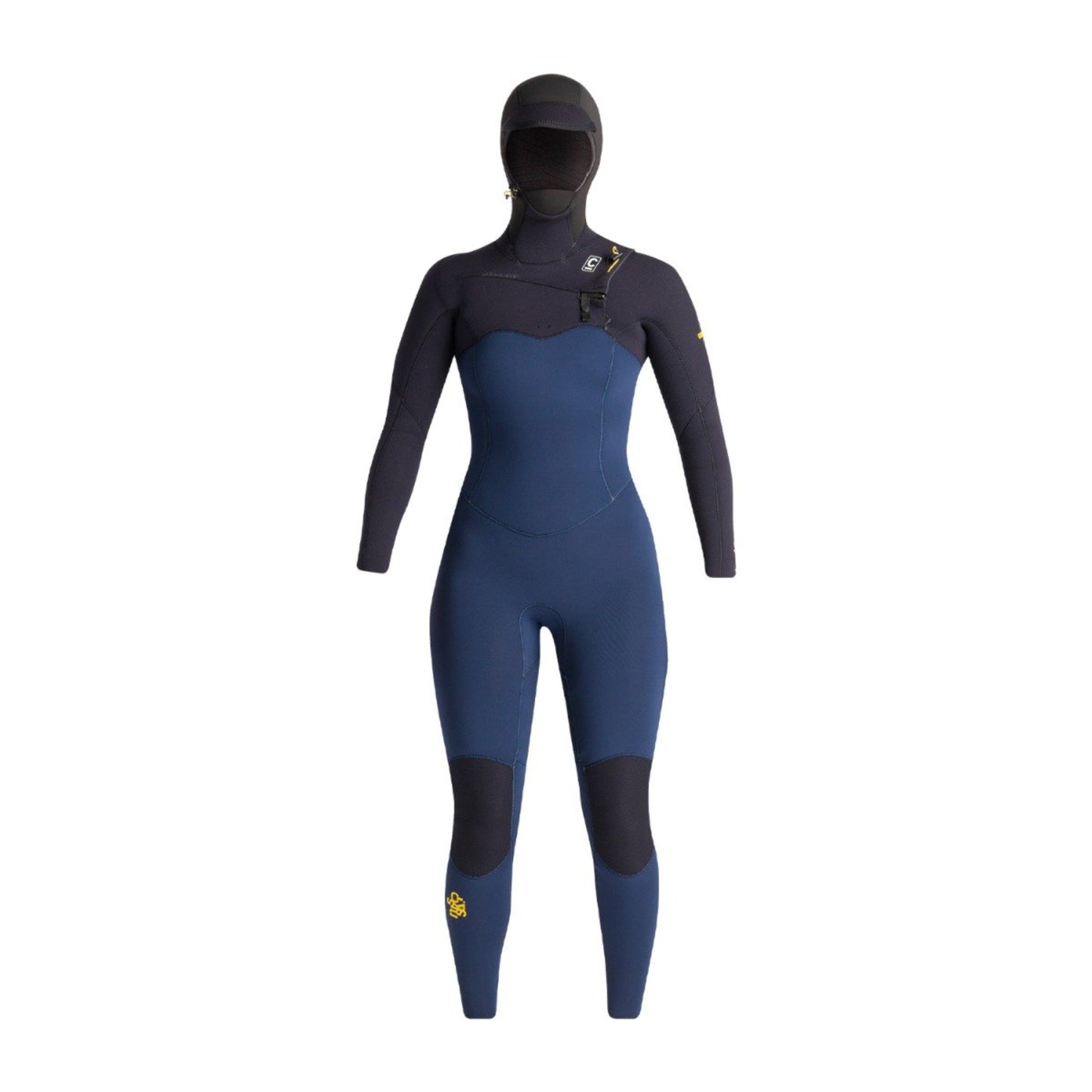 C-Skins NuWave Solace 5/4/3mm Womens Hooded Wetsuit - Bluestone/Black X/Saffron