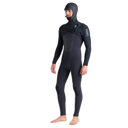 C-Skins ReWired 5/4mm Men's Hooded Chest Zip Wetsuit 2026 - Anthracite / Black
